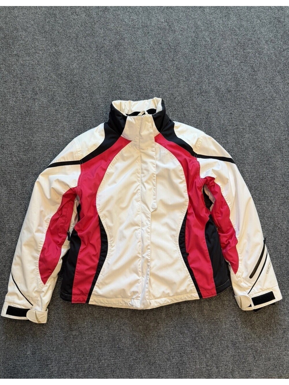 Obermeyer Skiing Snow Boarding Jacket Womens Size 12 Pink White Winter Coat